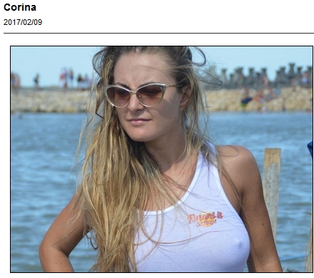 Corina poses in a sheer white t-shirt and shades for UGotItFlauntIt